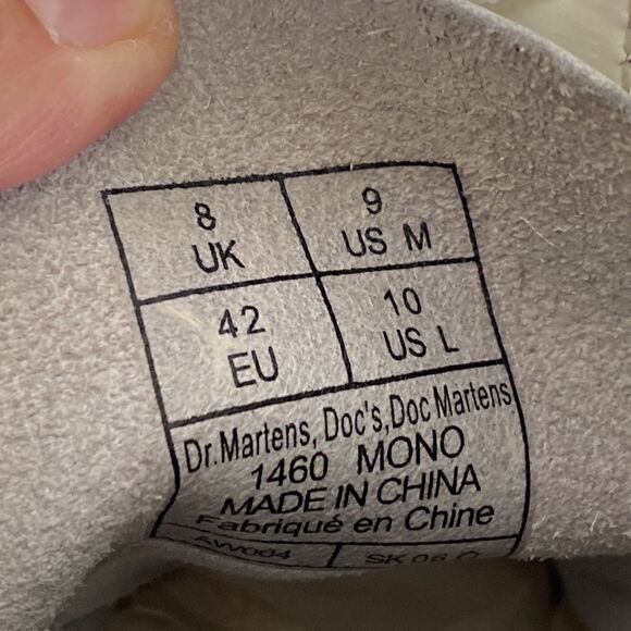 Dr. Martens 1460 Mono Boots White Unisex / M9 - W10 - Picture 13 of 15